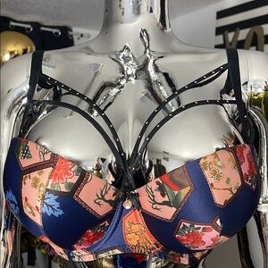 Floral Patchwork Strappy Bra